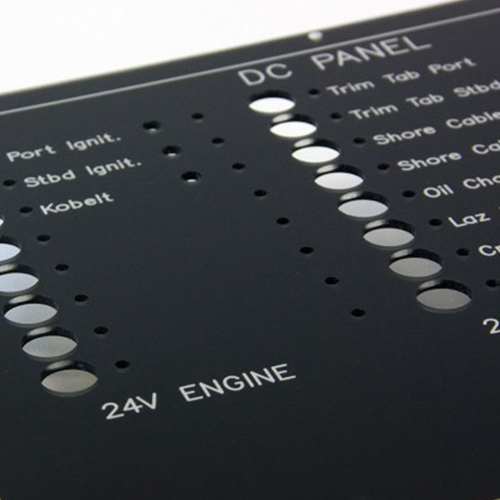 Laser engraved panel