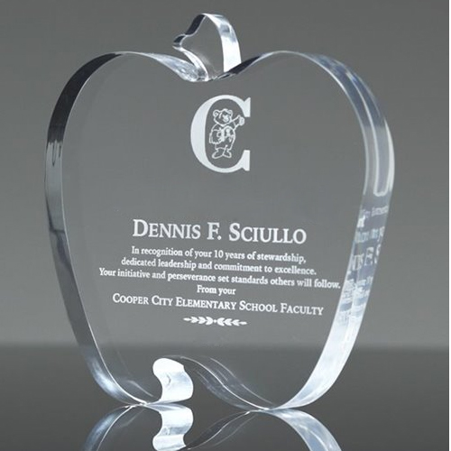 Laser engraved award