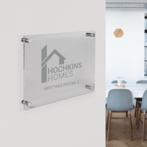 Laser engraved sign